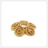 Vermeil Gold-Plated Bali Bead Cap - C2049-V