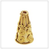 Vermeil Gold-Plated Bali Jewelry Cone - C2121-V