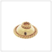 Vermeil Gold-Plated Plain Dome Bead Cap - C2065-V
