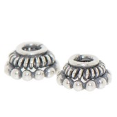 Sterling Silver Coil Bead Cap - C2033M