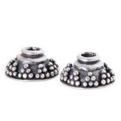 Sterling Silver Tiny Dome Bead Cap - C2080