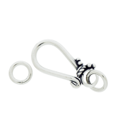 Sterling Silver Bali Etnic Hook Clasp - CS5507