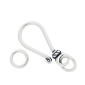 Sterling Silver Bali Etnic Hook Clasp - CS5508