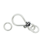 Sterling Silver Bali Hook Clasp - CS5502