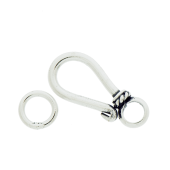 Sterling Silver Bali Hook Clasp - CS5522