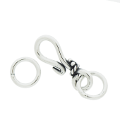 Sterling Silver Bali Hook Clasp - CS5526