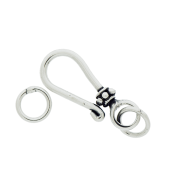 Sterling Silver Bali Hook Clasp - CS5533