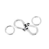 Sterling Silver Bali S Clasp - CS5701