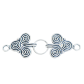 Sterling Silver Bali Spiral Clasp - CS5617