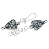 Sterling Silver Bali Swirl Clasp - CS5608