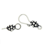 Sterling Silver Granules Hook Clasp - CS5532