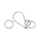 Sterling Silver Plain Hook Clasp - CS5529