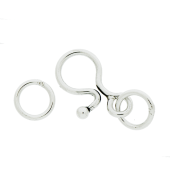 Sterling Silver Plain Hook Clasp - CS5535