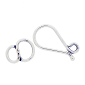 Sterling Silver Simple Plain Hook Clasp - CS5504