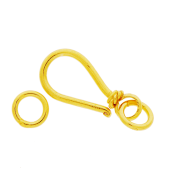 Vermeil Gold-Plated Bali Etnic Hook Clasp - CS5508-V