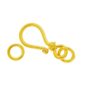 Vermeil Gold-Plated Bali Hook Clasp - CS5502-V