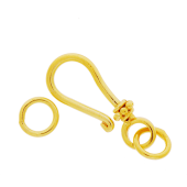 Vermeil Gold-Plated Bali Hook Clasp - CS5533-V