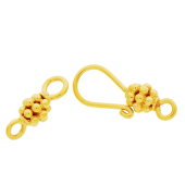 Vermeil Gold-Plated Granules Hook Clasp - CS5532-V