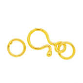 Vermeil Gold-Plated Plain Hook Clasp - CS5535-V