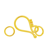Vermeil Gold-Plated Simple Hook Clasp - CS5516-V