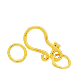 Vermeil Gold-Plated Simple Hook Clasp - CS5534-V