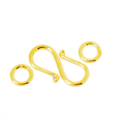 Vermeil Gold-Plated Simple Plain S Clasp - CS5703-V