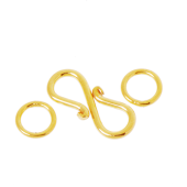 Vermeil Gold-Plated Simple Plain S Clasp - CS5710-V