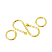 Vermeil Gold-Plated Simple Plain S Clasp - CS5717-V