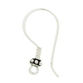 Sterling Silver Bali Ear Wire - EW4053