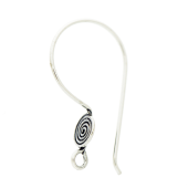 Sterling Silver Bali Ear Wire - EW4055