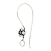 Sterling Silver Bali Ear Wire - EW4058