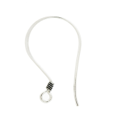 Sterling Silver Flat Hook Ear Wire - EW4002F