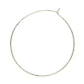 Sterling Silver Simple Creole - EW4081
