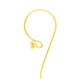Vermeil Gold-Plated Bali Ear Wire - EW4023-V