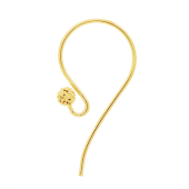 Vermeil Gold-Plated Bali Ear Wire - EW4024-V