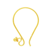 Vermeil Gold-Plated Bali Ear Wire - EW4034-V