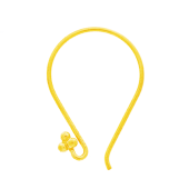 Vermeil Gold-Plated Bali Ear Wire - EW4035-V