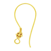 Vermeil Gold-Plated Bali Ear Wire - EW4051-V