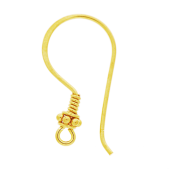 Vermeil Gold-Plated Bali Ear Wire - EW4053-V