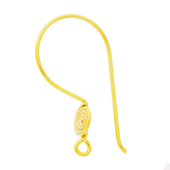 Vermeil Gold-Plated Bali Ear Wire - EW4055-V