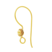 Vermeil Gold-Plated Bali Ear Wire - EW4056-V