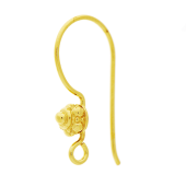 Vermeil Gold-Plated Bali Ear Wire - EW4057-V