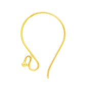 Vermeil Gold-Plated Goose Neck Ear Wire - EW4031-V