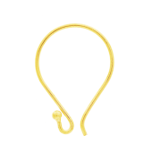 Vermeil Gold-Plated Simple Ear Wire - EW4032-V