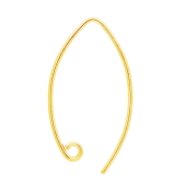 Vermeil Gold-Plated Simple Ear Wire - EW4042L-V