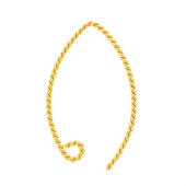 Vermeil Gold-Plated Twisted Ear Wire - EW4042T-V