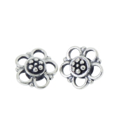 Sterling Silver Flower Bead Connector - FS4823