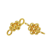 Vermeil Gold-Plated Small Flower Bead Connector - FS4815-V