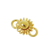 Vermeil Gold-Plated Sun Flower Bead Connector - FS4819-V