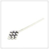 Sterling Silver Grained Petals Headpin - HP4144